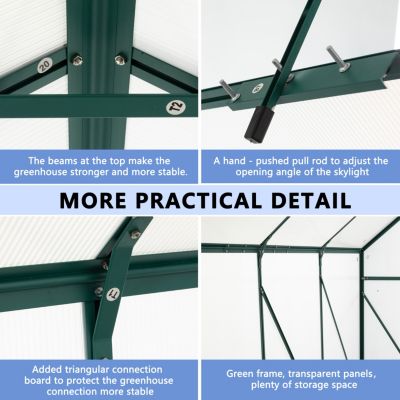 6 X 8 FT Outdoor Patio Greenhouse