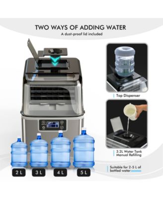 Countertop Electric Ice Maker with Ice Scoop and Basket