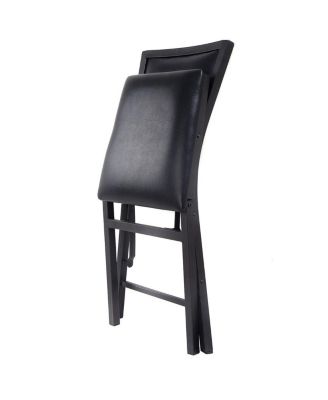 Set of 2 Metal Folding Dining Chair with Space Saving Design
