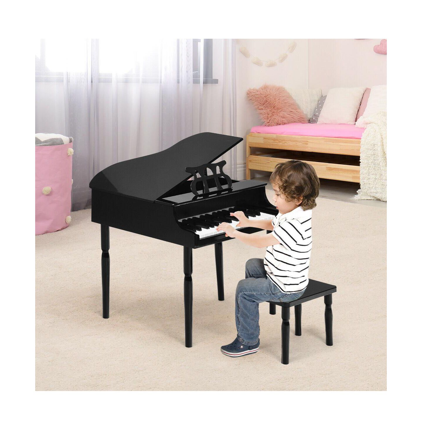 Детская игрушка SUGIFT 30-Key Wooden Grand Piano with True Tones, Ages 3+ — фото 8