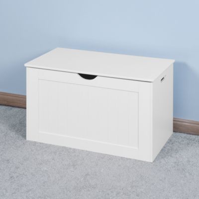 Lift Top Entryway Storage Cabinet With 2 Safety Hinge, Wooden Toy Box