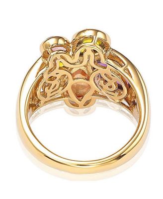 Sterling Silver Cubic Zirconia Multi Color Ring