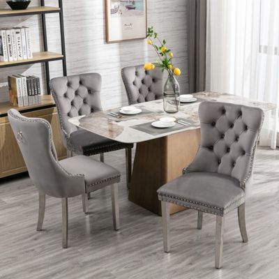 Streamdale Contemporary Velvet Dining Chair Set Of 2