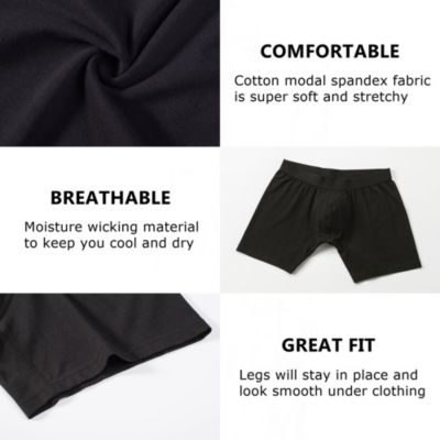 Men's Boxer Briefs 3 Pack Underwear Breathable Comfortable Trunks