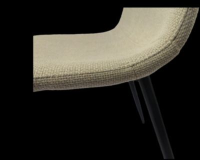  Modern Beige Fabric Dining Chairs Set of 4