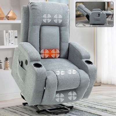 350lbs Power Lift Recliner with Massage & Heating