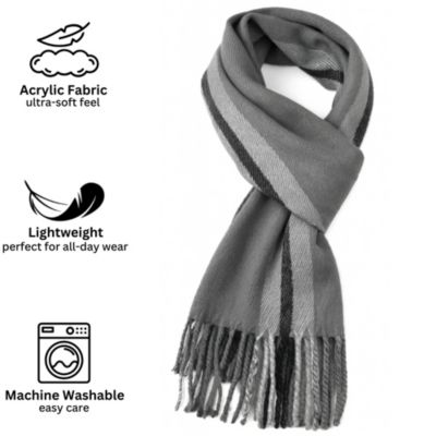 Men's Scarf Soft 80 Inch Long Warm Scarves Plaids Winter Shawl