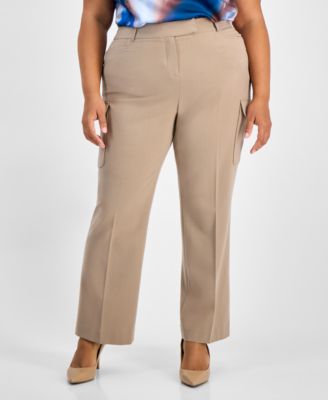 Plus Size Straight-Leg Cargo Pants