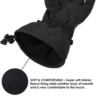 Mens Waterproof Ski Gloves Snowboarding 3M Thinsulate Winter Gloves