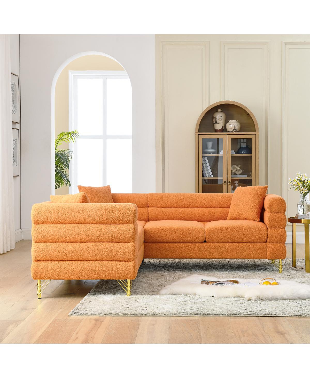 81.5" Oversized L-Shaped Sectional Sofa Cover - 5-Seater