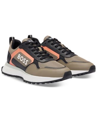 BOSS Herren Sneakers Jonah Runn – Aus Mesh & Leder, Mit EVA-Sohle, Reguläre Passform