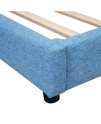 Upholstered Full Size Platform Bed With USB Ports