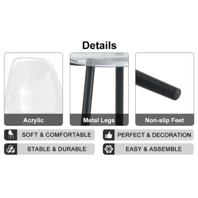 Glass Table & Chairs - Black Metal