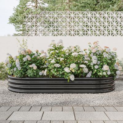  Large Metal Oval Raised Garden Bed