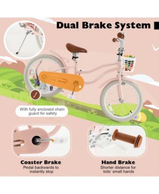 Children Bicycle with Front Handbrake and Rear Coaster Brake
