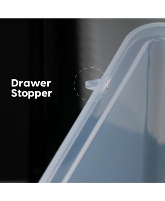 USA 2Pack 4 Drawers Plastic Clear View Desktop Storage Organizer