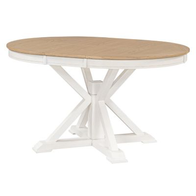 12" Leaf  with  Retro Extendable Dining Table