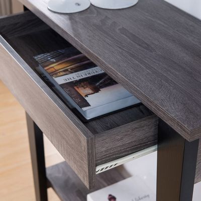 Streamdale Console Distressed Grey Black