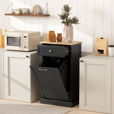 Kitchen Tilt Out Trash Bin Cabinet, Free Sding Recycling Cabinet