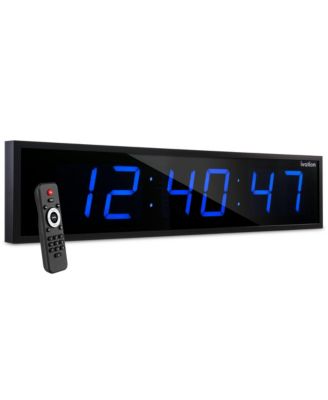 Large Digital Clock, 60" LED Wall Clock with Alarms, Timer & More