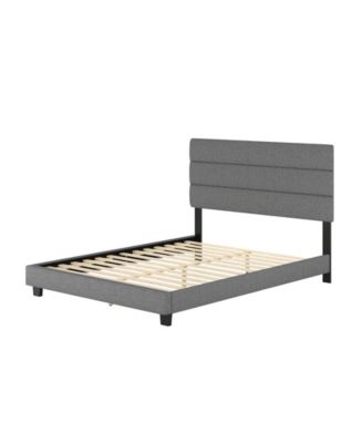 Sicily Linen Upholstered Platform Bed Frame with Adjustable Headboard - Boyd Sleep