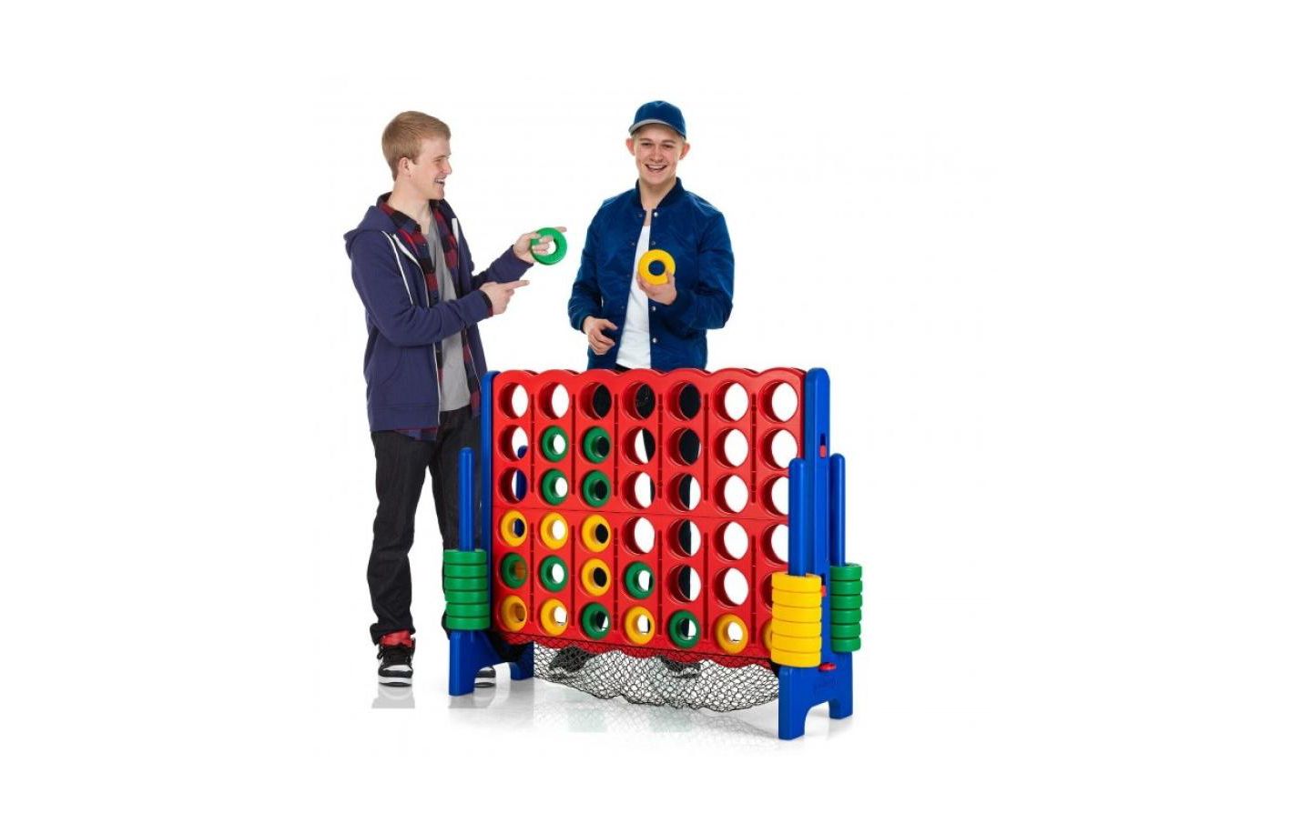 Детские игрушки Slickblue 4-to-Score Giant Game Set with Ring Netting, Ages 3+, цвет: Красный / Синий — фото 9
