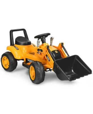 Kids Ride On Excavator Digger 6V Battery Powered Tractor -Yellow