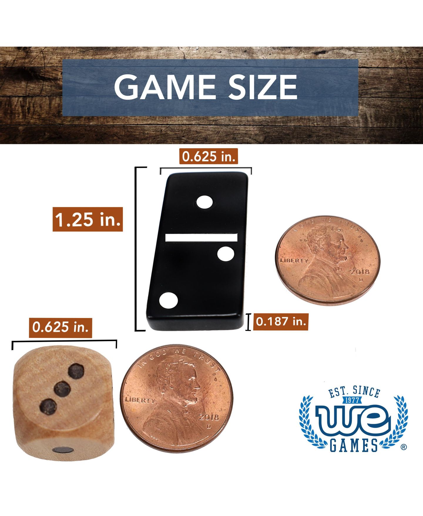 Детские игрушки Bobby Fischer WE Games Mini Double 6 Dominoes, Dice and Card Travel Game, цвет: Чёрный — фото 3