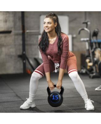 Kettlebell Set 3-Piece 5lb 10lb 15lb Weight Set for Home Workouts