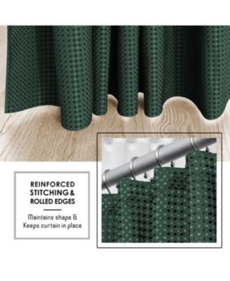 Heavy Duty Fabric Water-resistant Waffle Design Shower Curtains - 72"x72"