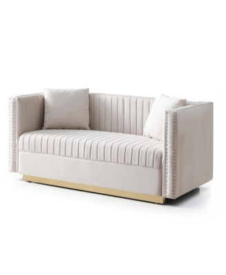 Modern Velvet Sofa Set with Pillows