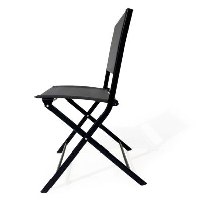 3-Piece Black Patio Bistro Set