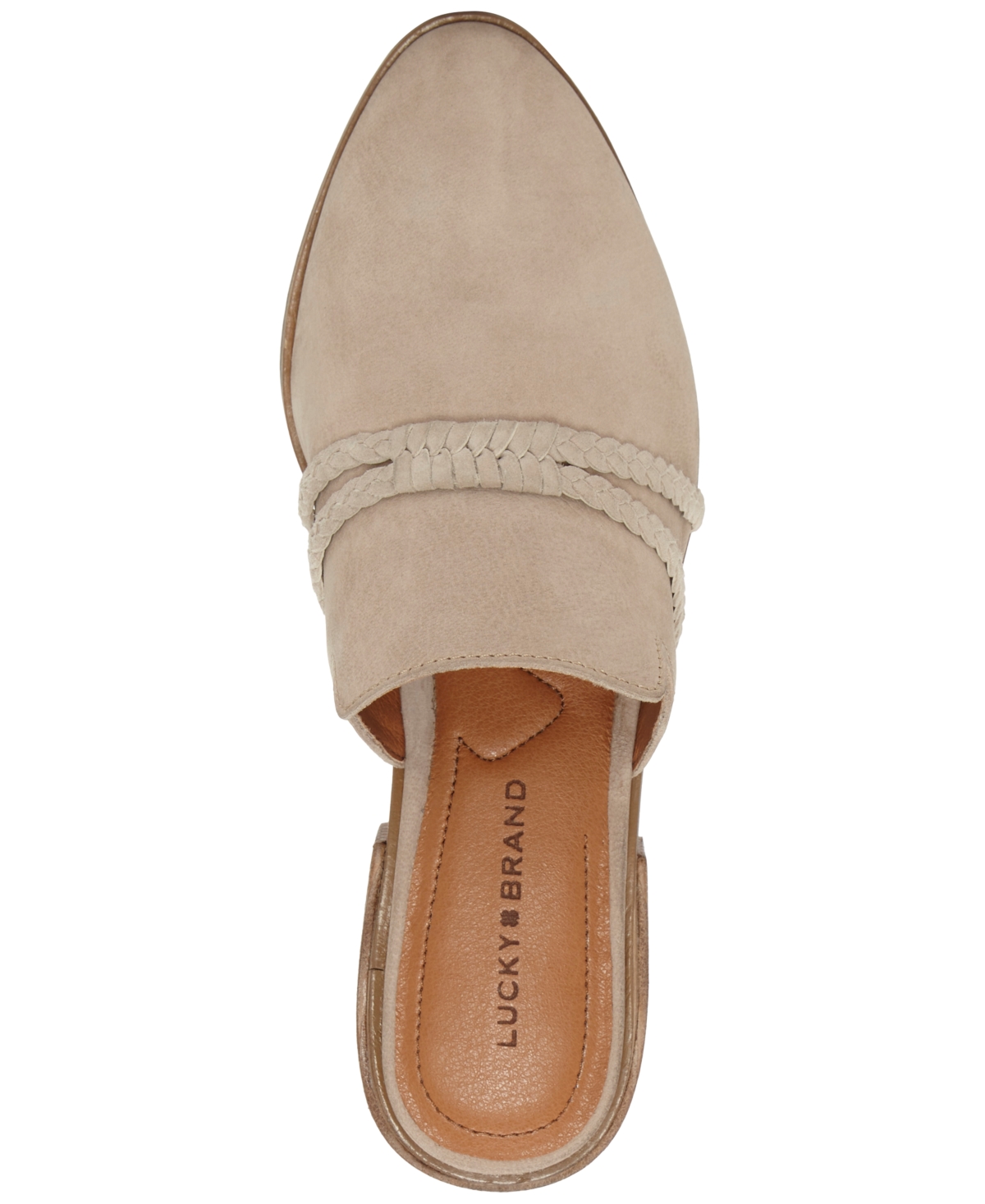 Lucky Brand Women's Marisole Braided Block-Heel Clog Mules -Cobblest Nubuck