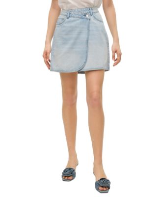 Vero Moda - Women's Betty Wrap Denim Mini Skirt