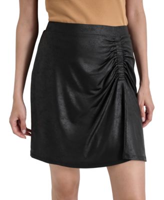DKNY - Women's Jersey Cackle Ruched-Front Pull-On Skirt