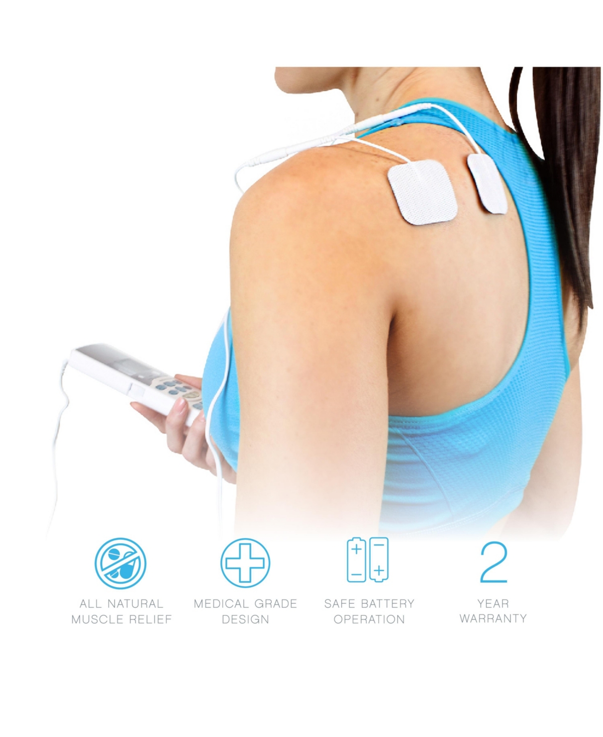 Pure Enrichment Purepulse Tens Electronic Pulse Massager In White