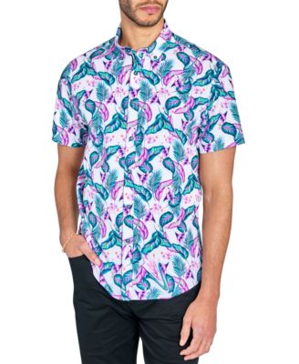 Society of Threads - Men's Leaf-Print Shirt