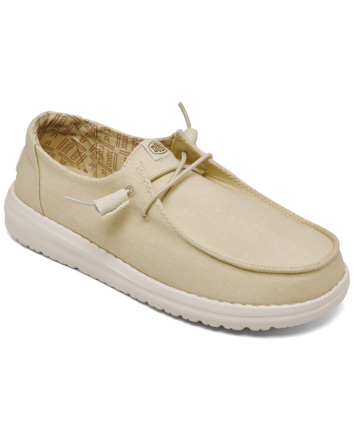 Women's Wendy Canvas Casual Moccasin Sneakers from Finish Line - Light beige