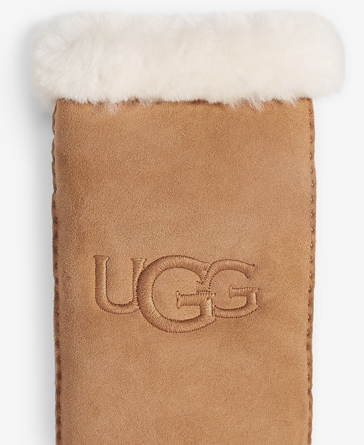 Ugg Women's Embroidered Shearling Fur Mittens