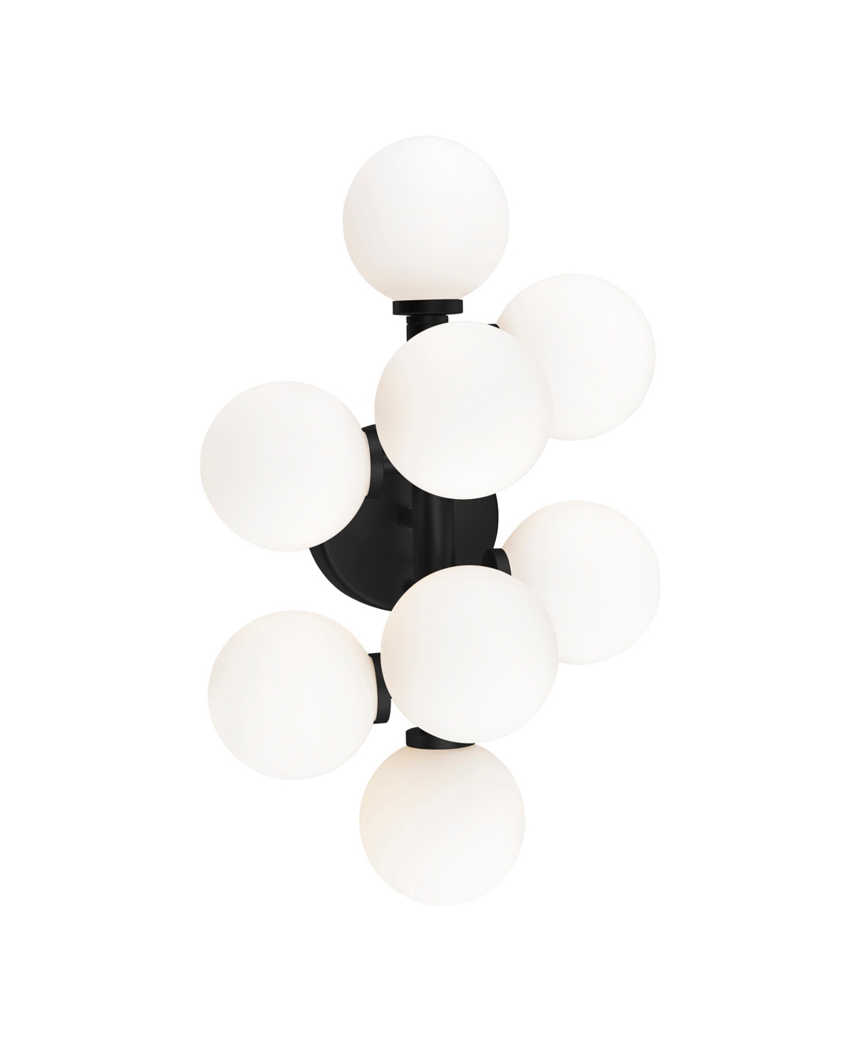 Shop Cwi Lighting 12" Metal Arya 8 Light Wall Sconce In Black