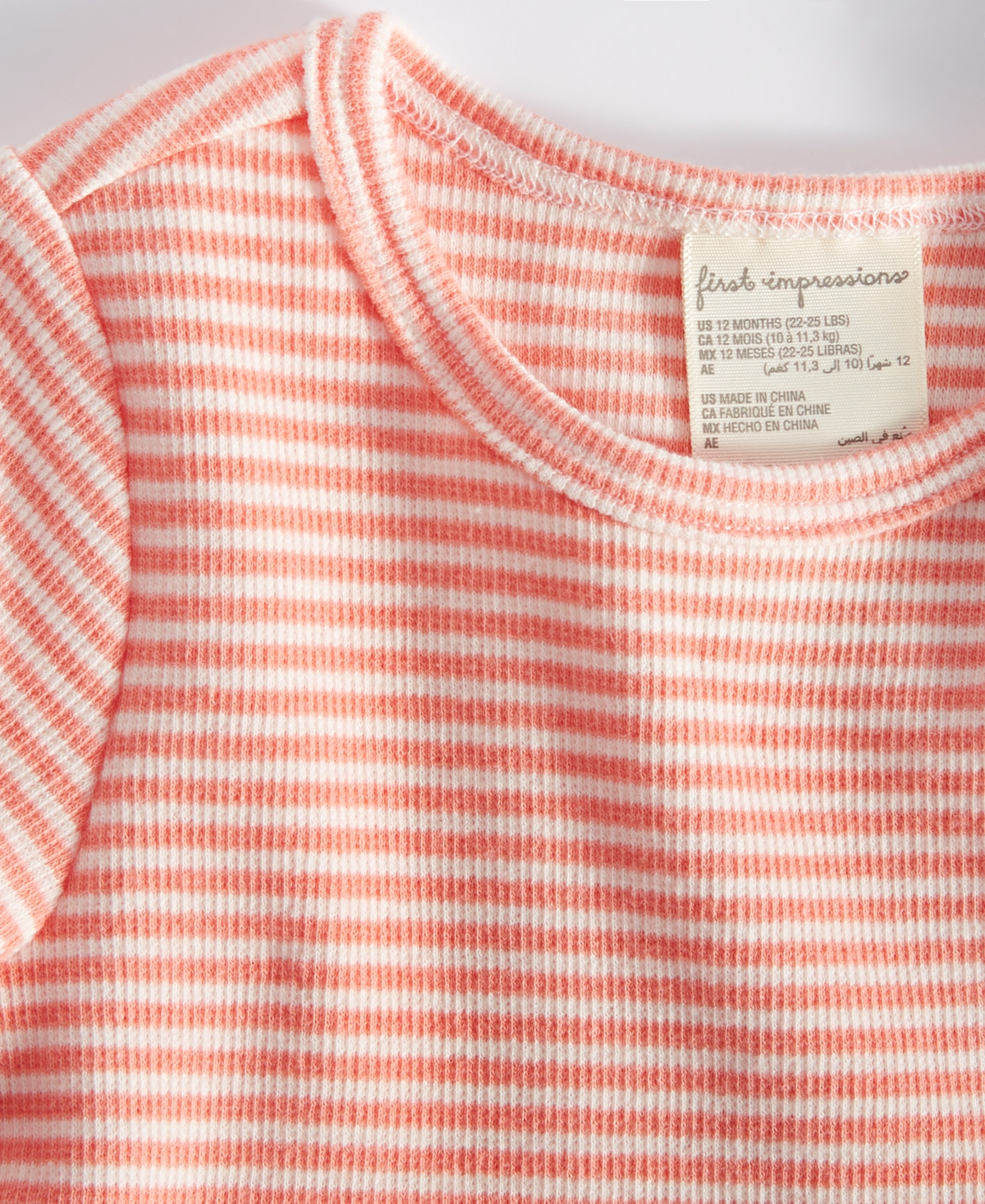 First Impressions Baby Girls Striped Tulle-Skirt Bodysuit Dress, Created for Macy's