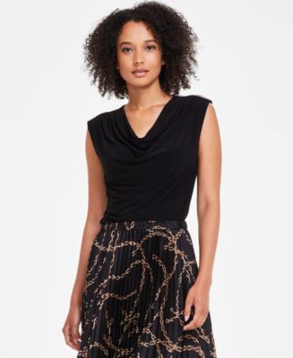 Chain Trim Knit Short Sleeve Top