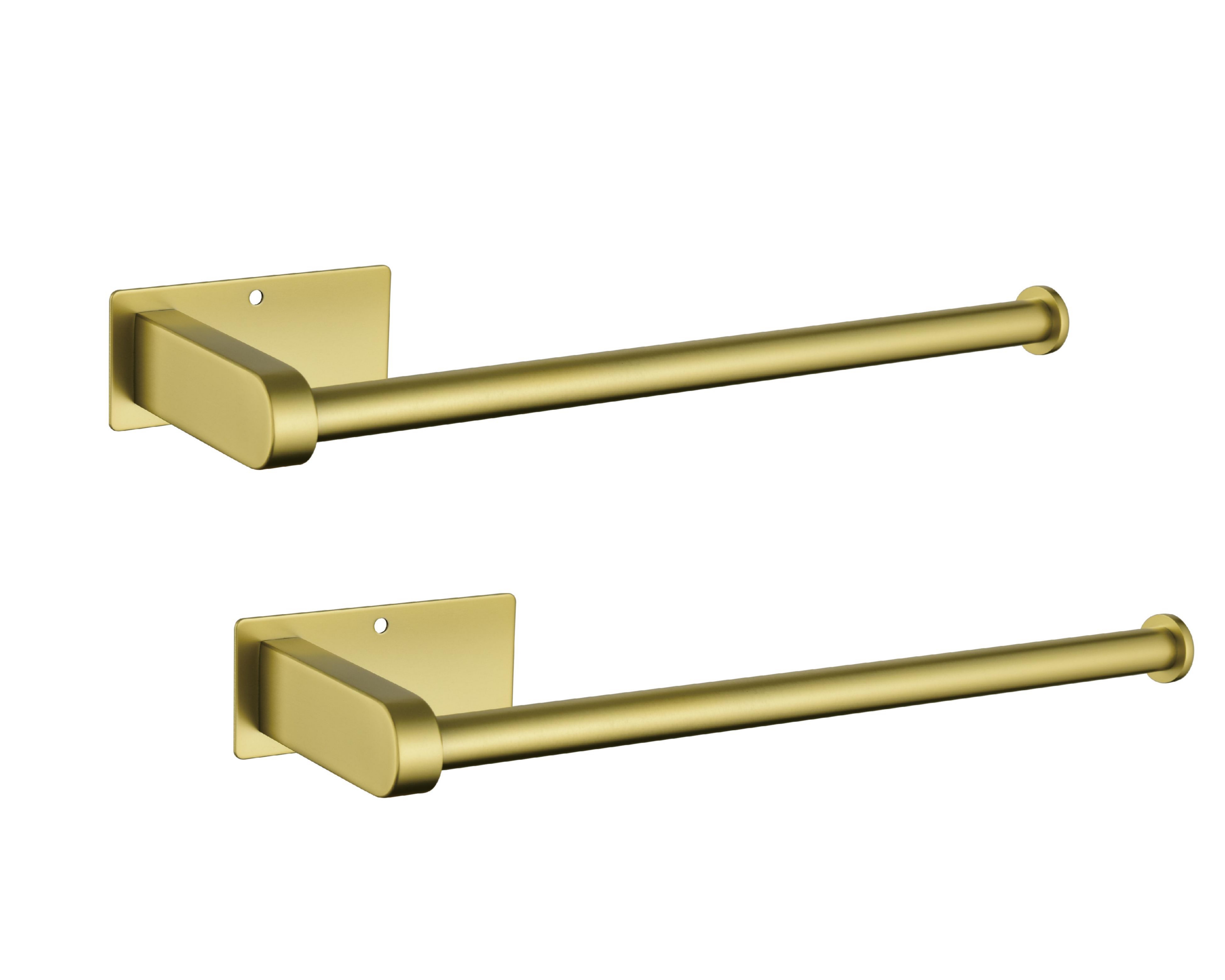 2 Pack Brushed Gold Paper Towel Holder Set
