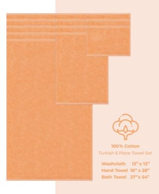 Edison 100% Cotton Luxury 6-Piece Towel Set