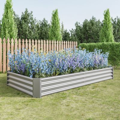 Metal Raised Garden Bed Kit for Flowers and Vegetables