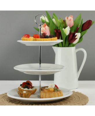 Porcelain 3-Tier Dessert Serving Stand