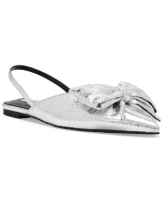 Steve Madden - Women's Bimbi Pointed Toe Bow Slingback Flats