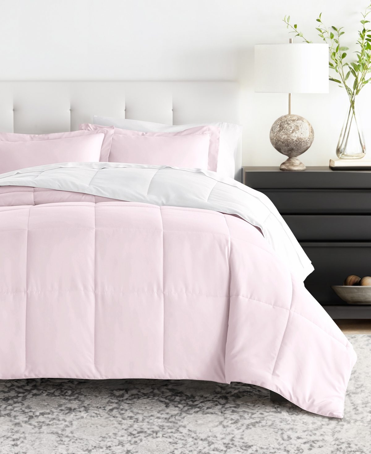 ienjoy Home All Season Lightweight Down Alternative Reversible 3-Pc. Comforter Set, Queen/Full