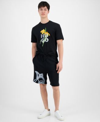 Hugo By Hugo Boss Logo Graphic T Shirt Graphic Drawstring Shorts