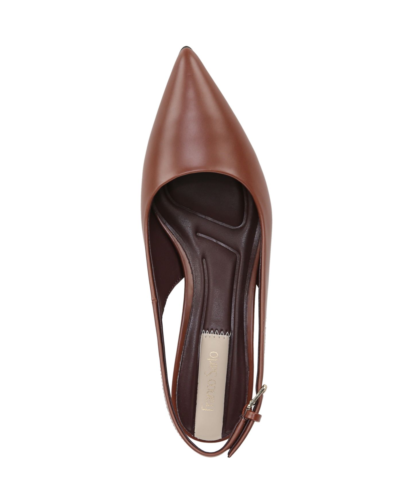 Женские туфли Franco Sarto Racer Pointed Toe Block Heel Slingback Pumps, цвет: Коричневый кожаный — фото 4